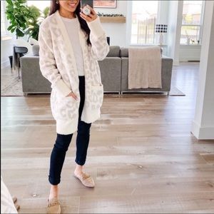 Barefoot Dreams CozyChic Leopard Cardigan Medium